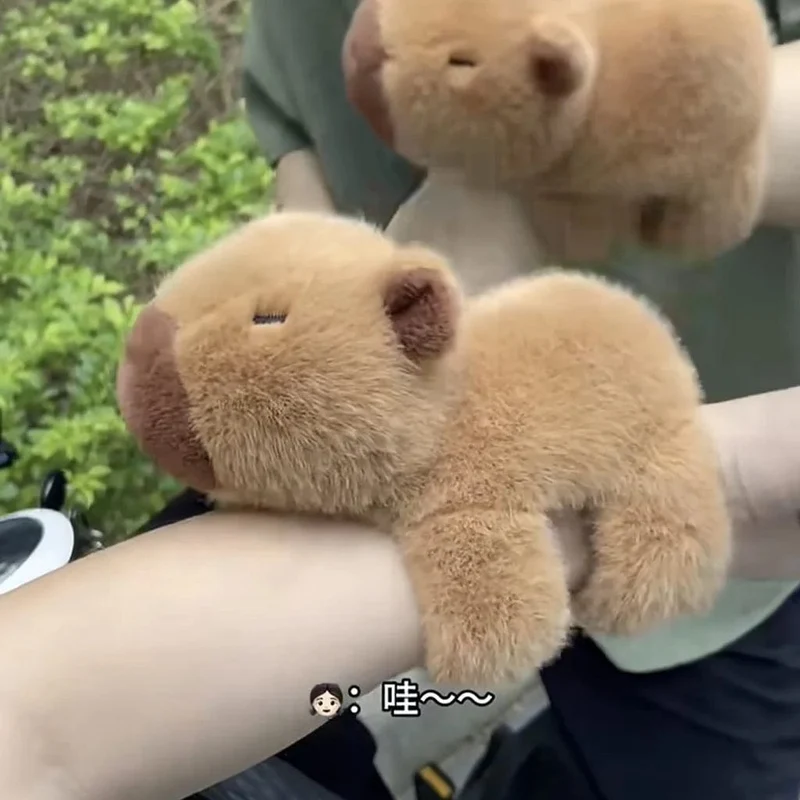 Rytanda Capybara Clap Circle Spielzeug Slap Snap Wrap Armband Armband Capybara Plüsch Handring Spaß Pop Kreise Kinder Weihnachtsgeschenk