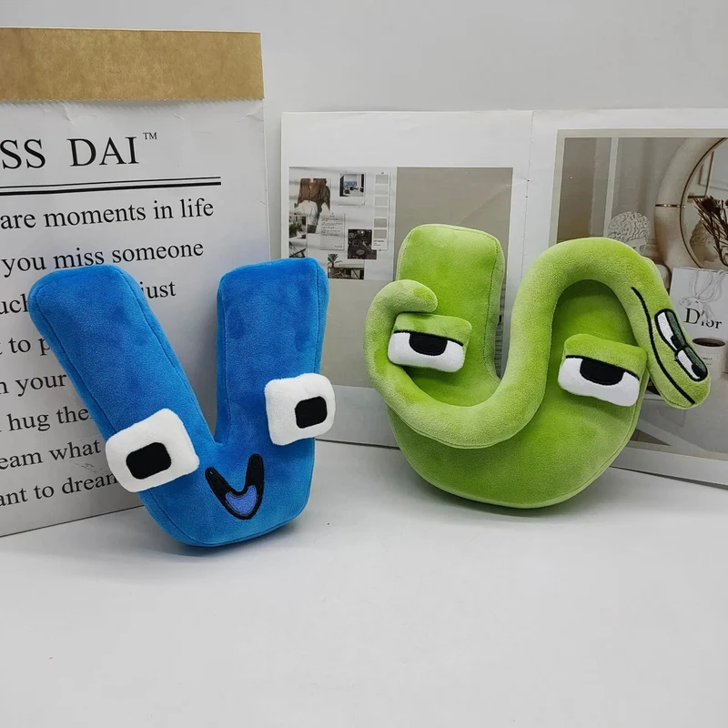 Alphabet Lore Plüschtiere Englische Buchstaben Stofftier Plüschpuppe Spielzeug Geschenk für Kinder Pädagogisches Alphabet Lore (AZ)