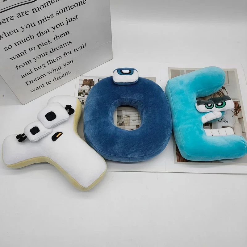 Alphabet Lore Plüschtiere Englische Buchstaben Stofftier Plüschpuppe Spielzeug Geschenk für Kinder Pädagogisches Alphabet Lore (AZ)