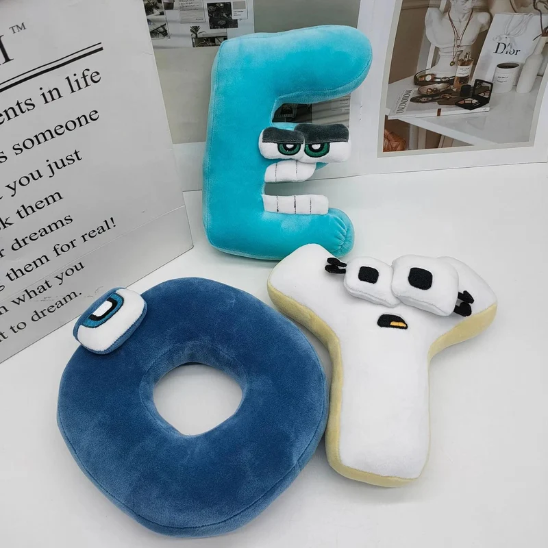 Alphabet Lore Plüschtiere Englische Buchstaben Stofftier Plüschpuppe Spielzeug Geschenk für Kinder Pädagogisches Alphabet Lore (AZ)