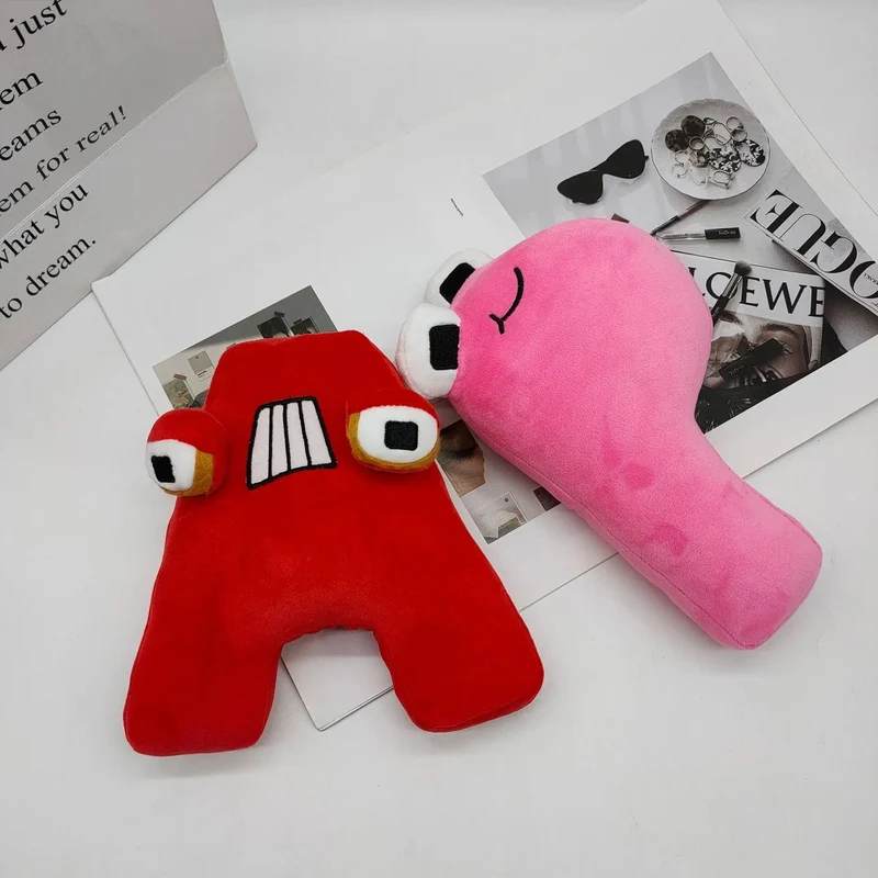 Alphabet Lore Plüschtiere Englische Buchstaben Stofftier Plüschpuppe Spielzeug Geschenk für Kinder Pädagogisches Alphabet Lore (AZ)