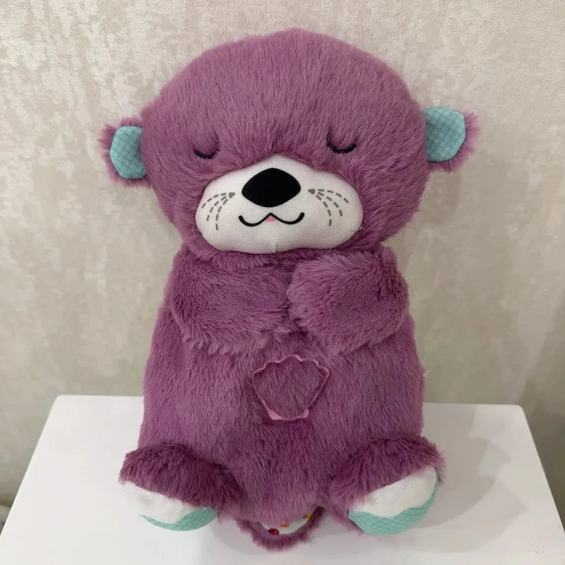 Neues Baby Breath Baby Bear beruhigt Otter Plüschtier Puppenspielzeug Kind beruhigende Musik Schlafbegleiter Ton und Licht Puppenspielzeug Geschenke