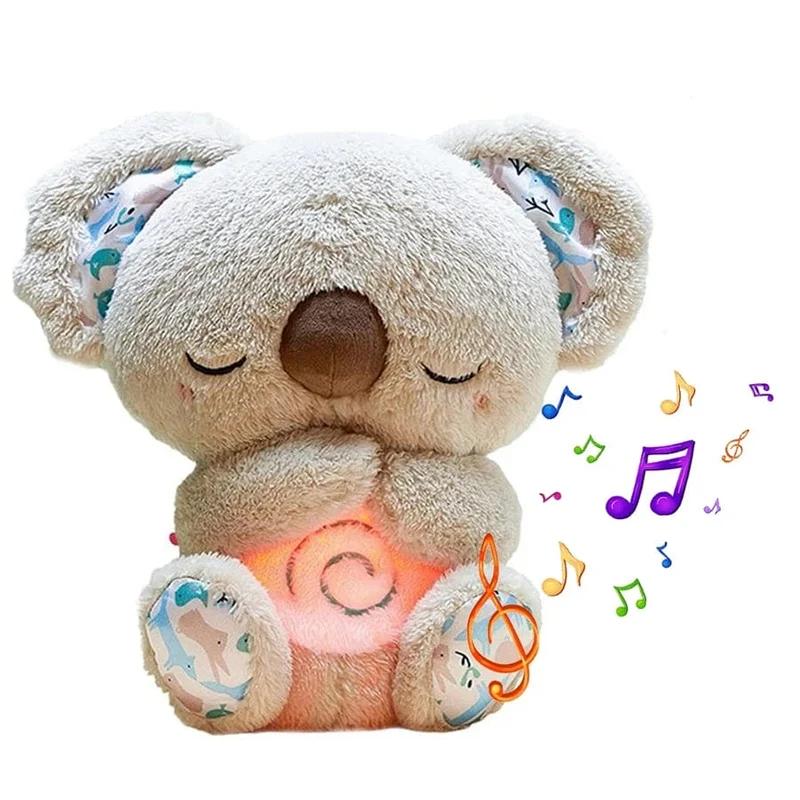 Neues Baby Breath Baby Bear beruhigt Otter Plüschtier Puppenspielzeug Kind beruhigende Musik Schlafbegleiter Ton und Licht Puppenspielzeug Geschenke