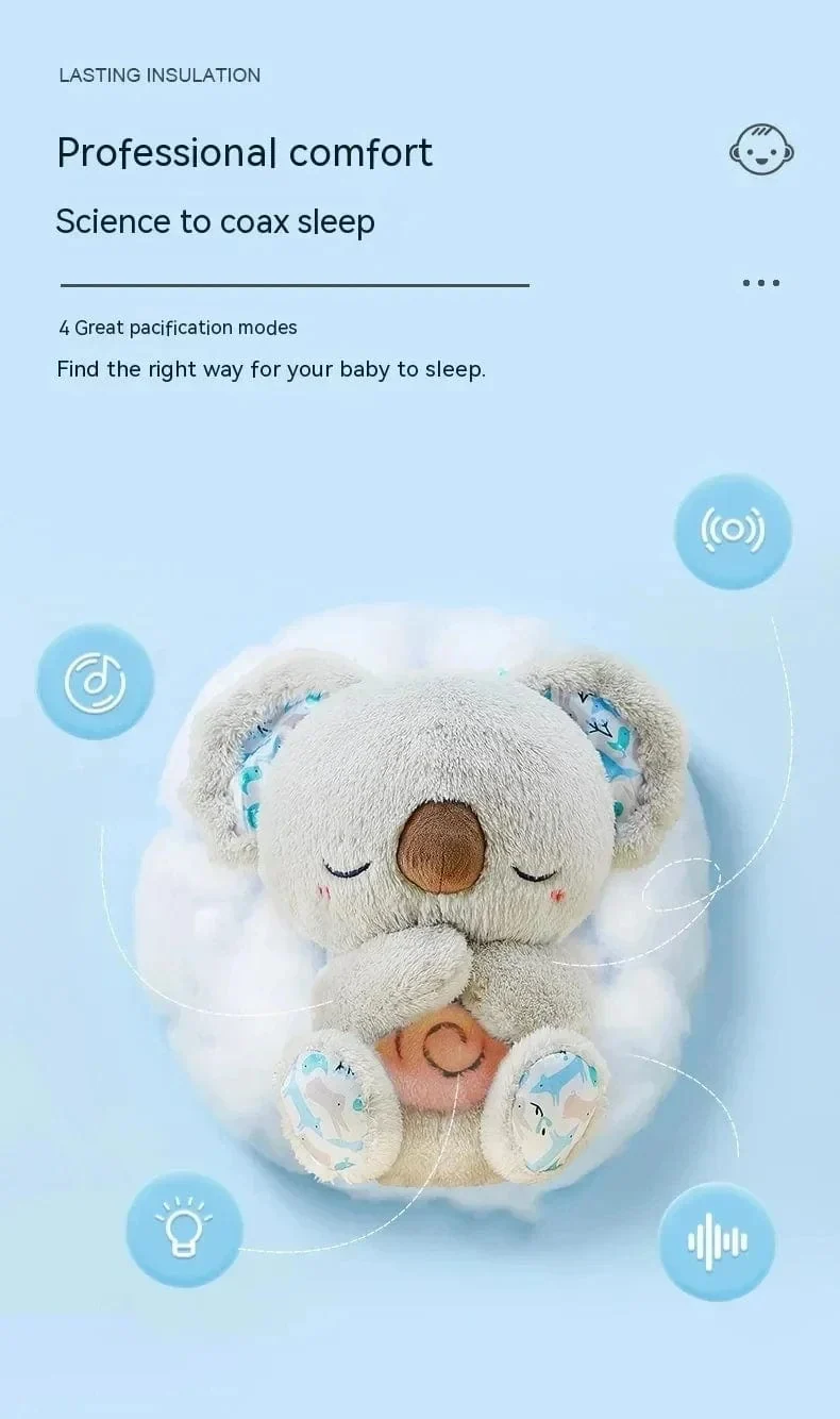 Neues Baby Breath Baby Bear beruhigt Otter Plüschtier Puppenspielzeug Kind beruhigende Musik Schlafbegleiter Ton und Licht Puppenspielzeug Geschenke