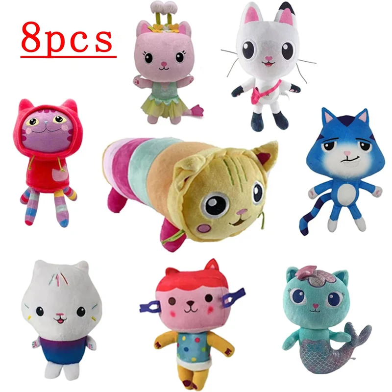 Tiere Plüsch Gabby Puppenhaus Schönes Plüsch Gaby Spielzeug Plüschhaus Katzenpuppe Cartoon Kuscheltiere Meerjungfrau Katze Plüschpuppen Kinder