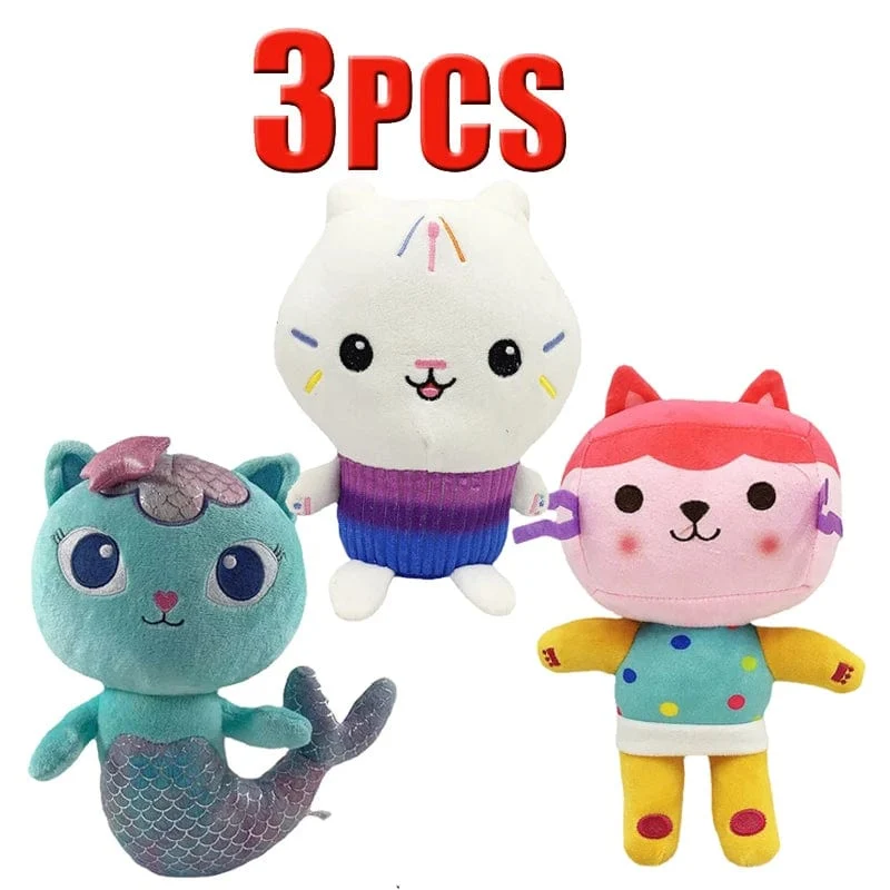 Tiere Plüsch Gabby Puppenhaus Schönes Plüsch Gaby Spielzeug Plüschhaus Katzenpuppe Cartoon Kuscheltiere Meerjungfrau Katze Plüschpuppen Kinder