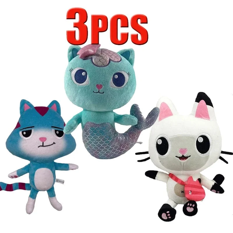 Tiere Plüsch Gabby Puppenhaus Schönes Plüsch Gaby Spielzeug Plüschhaus Katzenpuppe Cartoon Kuscheltiere Meerjungfrau Katze Plüschpuppen Kinder