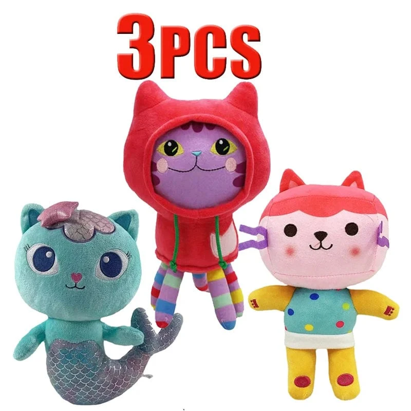 Tiere Plüsch Gabby Puppenhaus Schönes Plüsch Gaby Spielzeug Plüschhaus Katzenpuppe Cartoon Kuscheltiere Meerjungfrau Katze Plüschpuppen Kinder