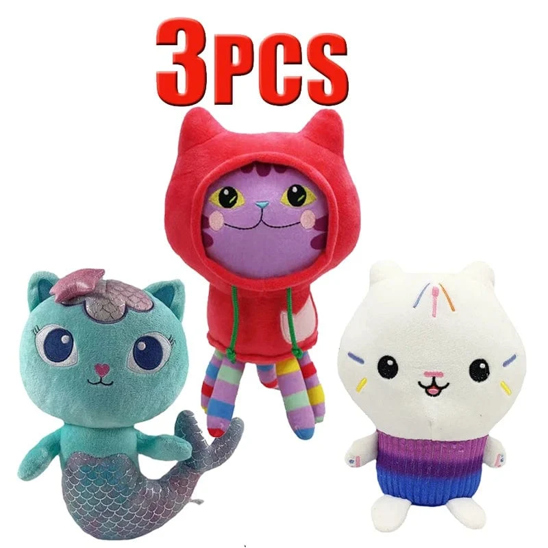 Tiere Plüsch Gabby Puppenhaus Schönes Plüsch Gaby Spielzeug Plüschhaus Katzenpuppe Cartoon Kuscheltiere Meerjungfrau Katze Plüschpuppen Kinder