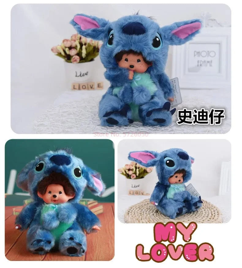 Disney 20cm Linabell Verwandeln Stich Kaninchen Totoro Kiki Plüsch Spielzeug Kawaii Stellalou Plushies Gefüllte Puppe Kinder Weihnachten Geschenk