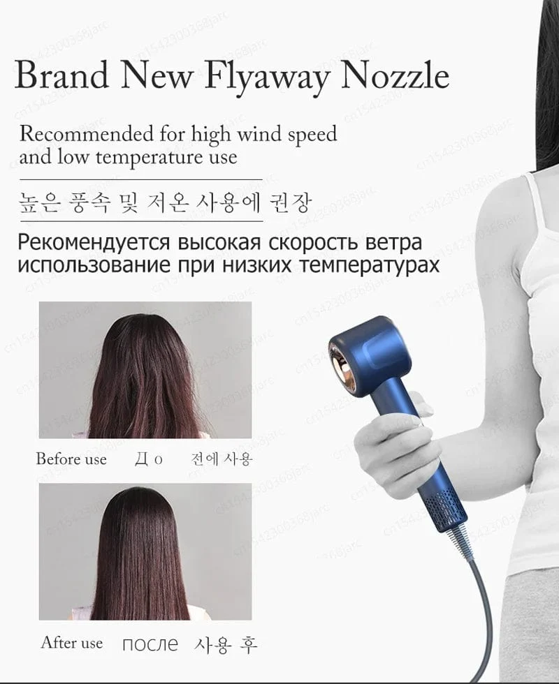 Professioneller Super-Haartrockner mit negativen Ionen, schnelltrocknend, blattlose Haartrockner, Salon, Haushaltsgeräte, Haarpflege mit konstanter Temperatur