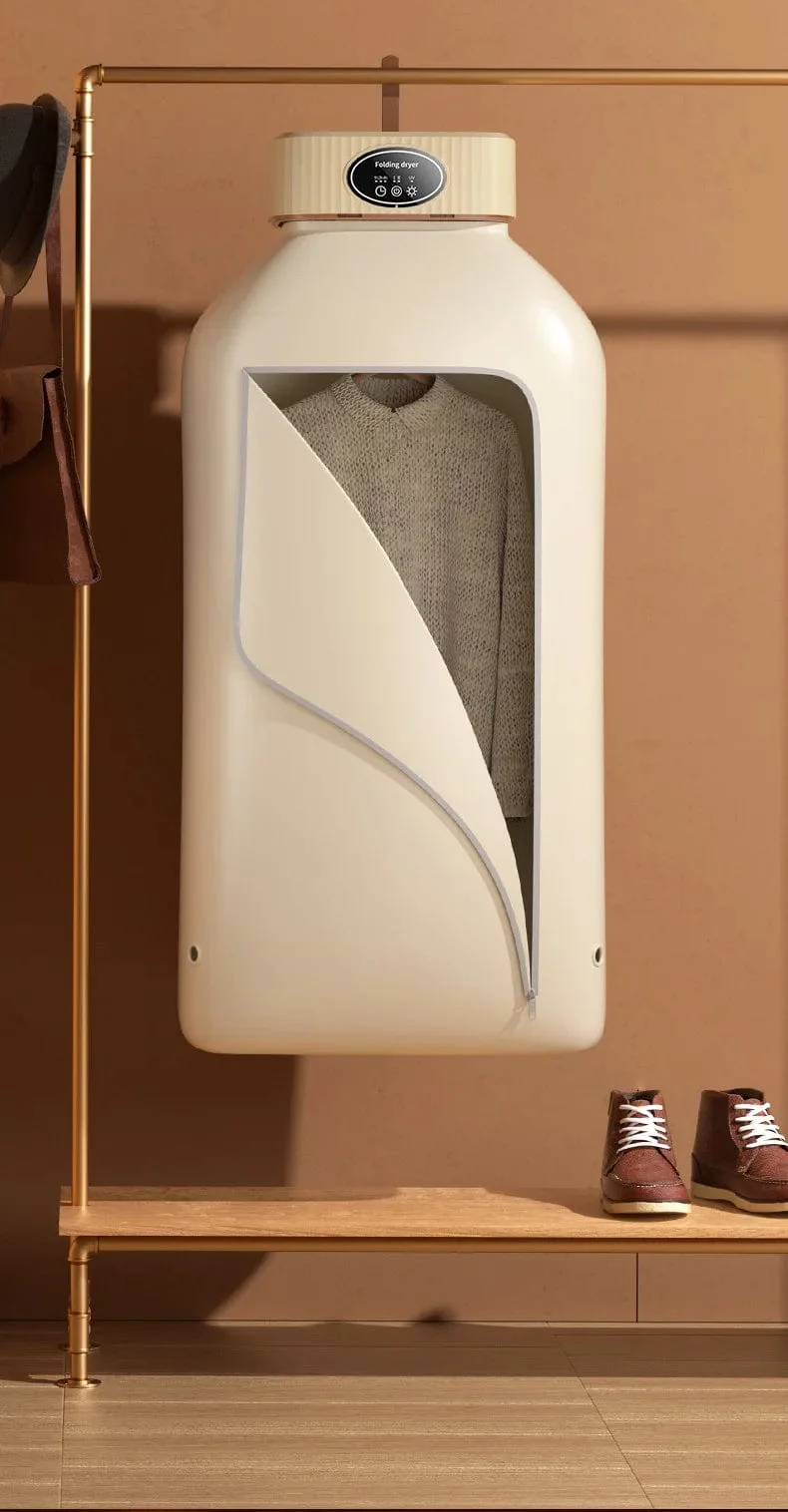 Gefalteter elektrischer Wäschetrockner, intelligenter Wäscheständer, zum Aufhängen, UV-Trockner, tragbarer Warmlufttrockner für unterwegs, 220 V/110 V, für zu Hause