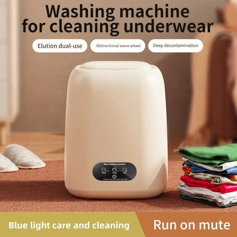 Kleine Waschmaschine für Unterwäsche Kinderkleidung Mini-Waschmaschine vollautomatische tragbare Waschmaschine mit Schleuder 220 V