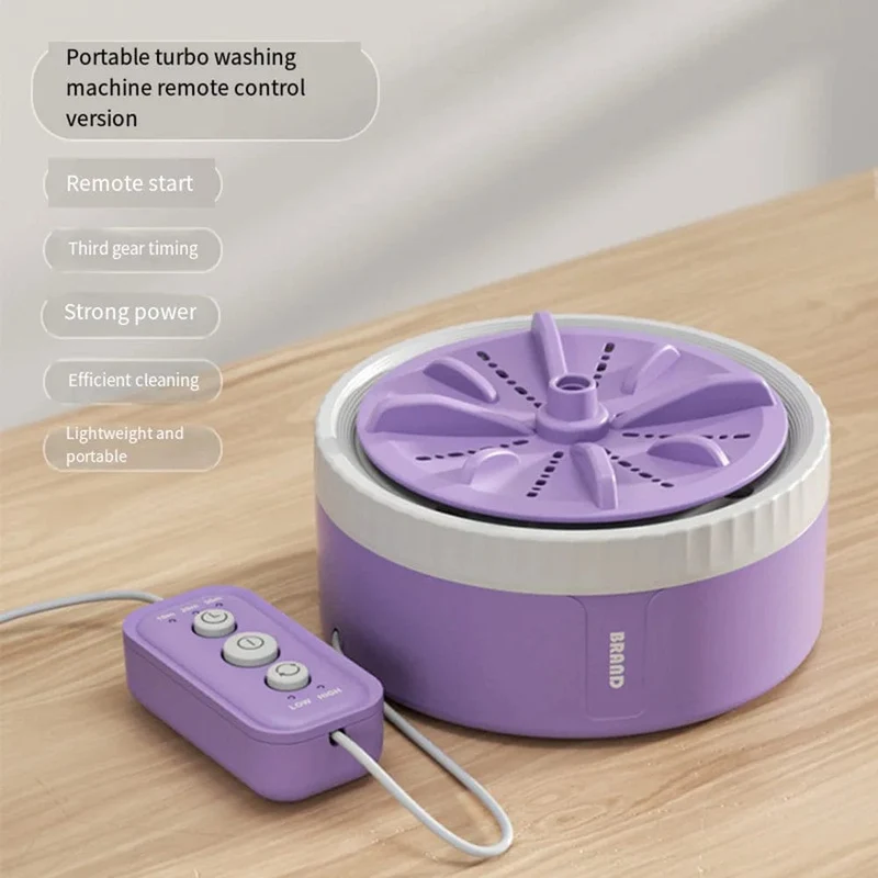 Mini Tragbare Waschmaschinen USB Rotierenden Turbo Obst Küche Ultraschall Geschirrspüler Für Kleidung Home Reise Fernbedienung 세탁기