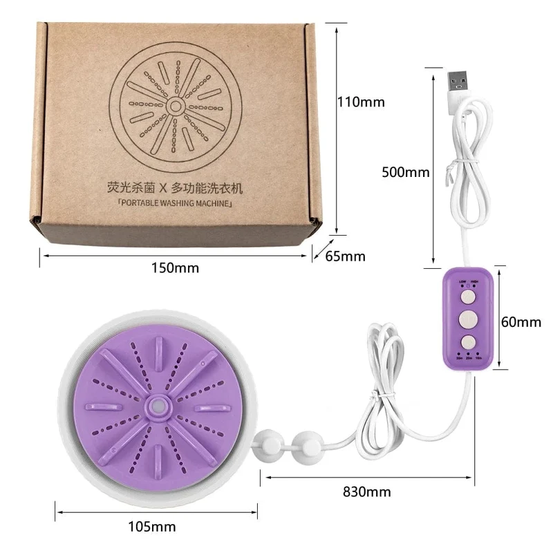 Mini Tragbare Waschmaschinen USB Rotierenden Turbo Obst Küche Ultraschall Geschirrspüler Für Kleidung Home Reise Fernbedienung 세탁기