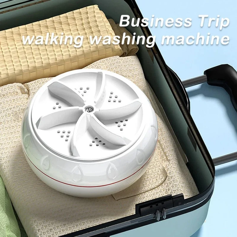 Mini Tragbare Waschmaschinen USB Rotierenden Turbo Obst Küche Ultraschall Geschirrspüler Für Kleidung Home Reise Fernbedienung 세탁기