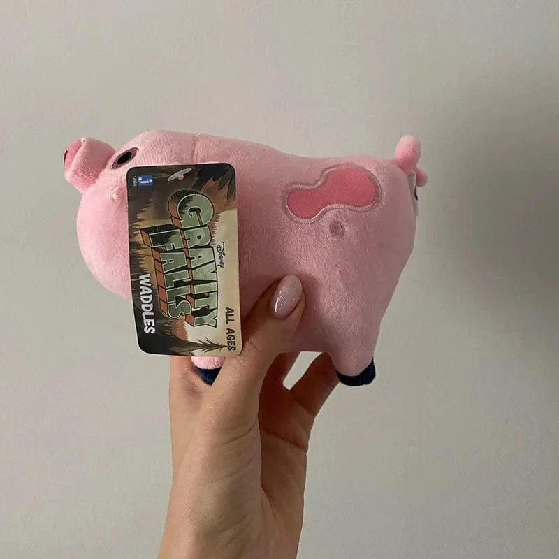 18 cm Disney Anime-Film Gravity Falls Figuren Waddles Pig Cartoon Kuscheltiere Plüschpuppe Spielzeug für Kind Mädchen Neujahr Weihnachtsgeschenk