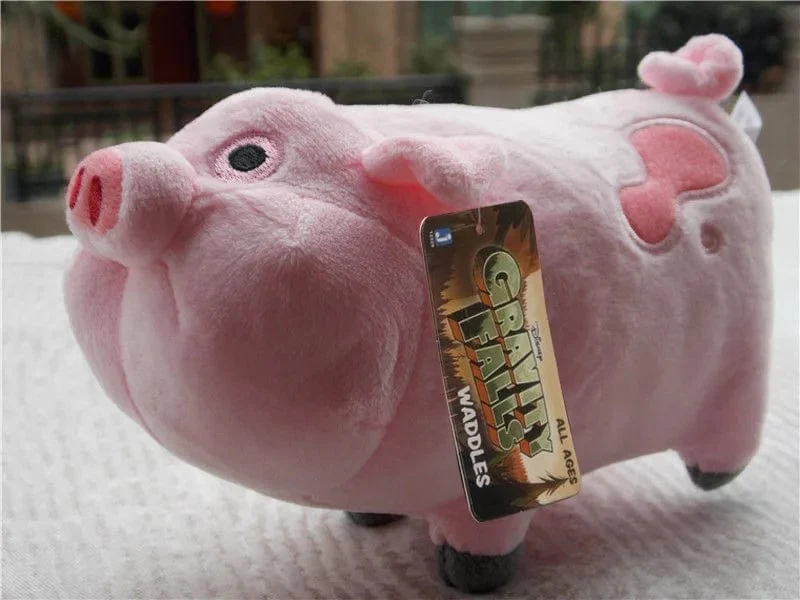 18 cm Disney Anime-Film Gravity Falls Figuren Waddles Pig Cartoon Kuscheltiere Plüschpuppe Spielzeug für Kind Mädchen Neujahr Weihnachtsgeschenk