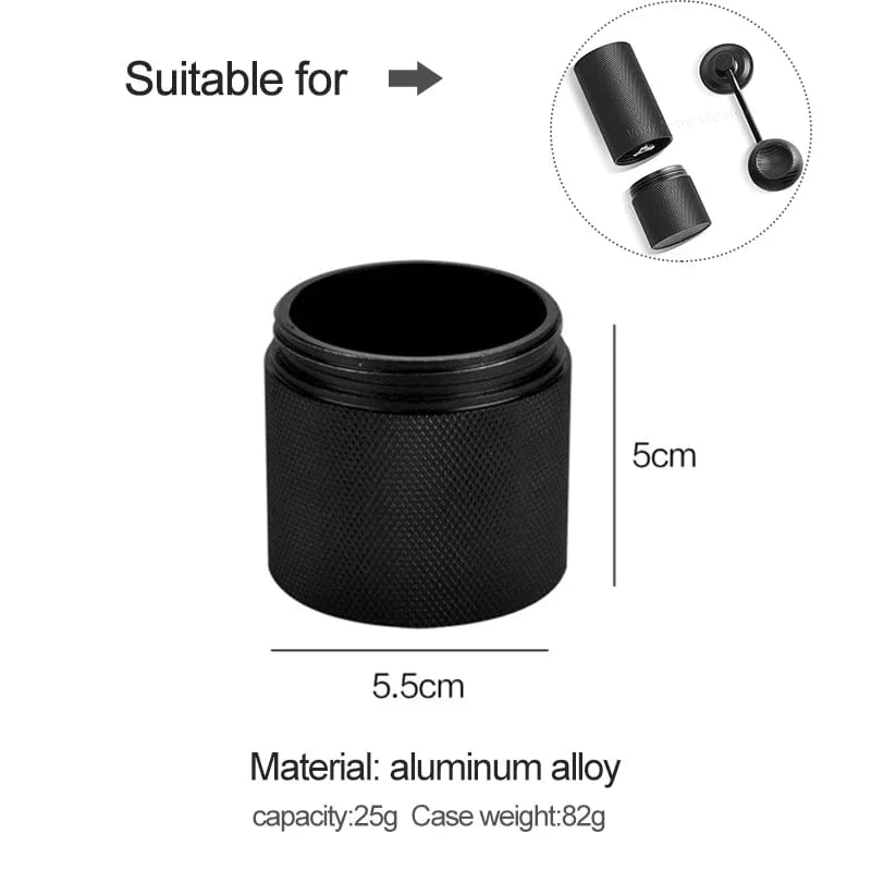 Pulverbehälter für manuelle Kaffeemühle, Aluminiumlegierung, Verbesserter CNC-Schleifkernlager-Kaffeebohnen-Mahlbehälter, Pulverbehälter