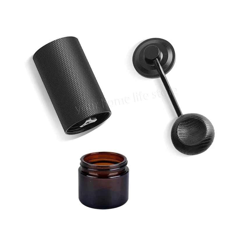 Manuelle Kaffeemühle aus Edelstahl, verstellbares Handmahlwerk, Kaffeebohnenmühle, manuelles Mahlwerk für Aeropress Espresso French Press