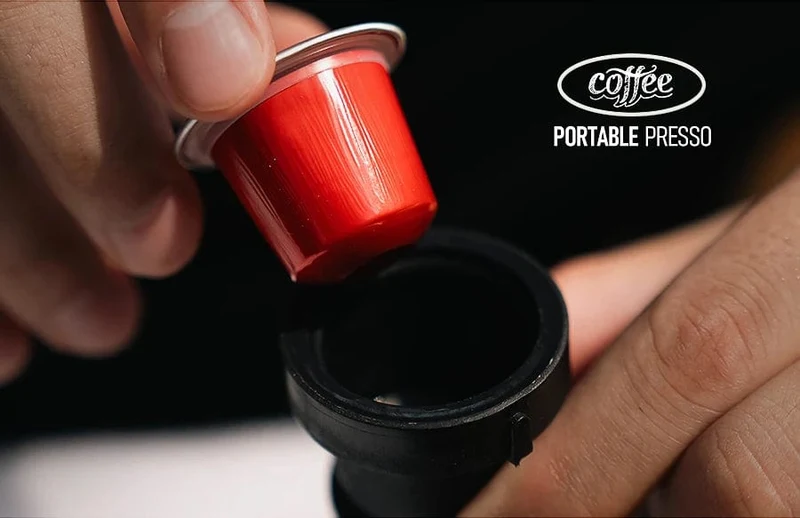 Cafelffe 3-in-1 tragbare Kaffeemaschine, Heiß-/Kaltwasser, manuelle Espressomaschine für Kapseln und gemahlenen Kaffee, Handpresse, Brüher, Wandern, Reisen