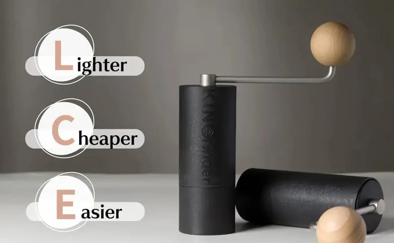 KINGrinder P0/P1/P2 Leichte manuelle Handkaffeemühle für Moka-Kanne Tropf mit Montagekonsistenz Edelstahl