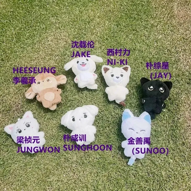 Kpop Plüsch JUNGWON HEESEUNG JAY JAKE SUNGHOON Stofftiere Schlüsselanhänger Kawaii Cartoon Anhänger Zubehör Tasche Fans Geschenk