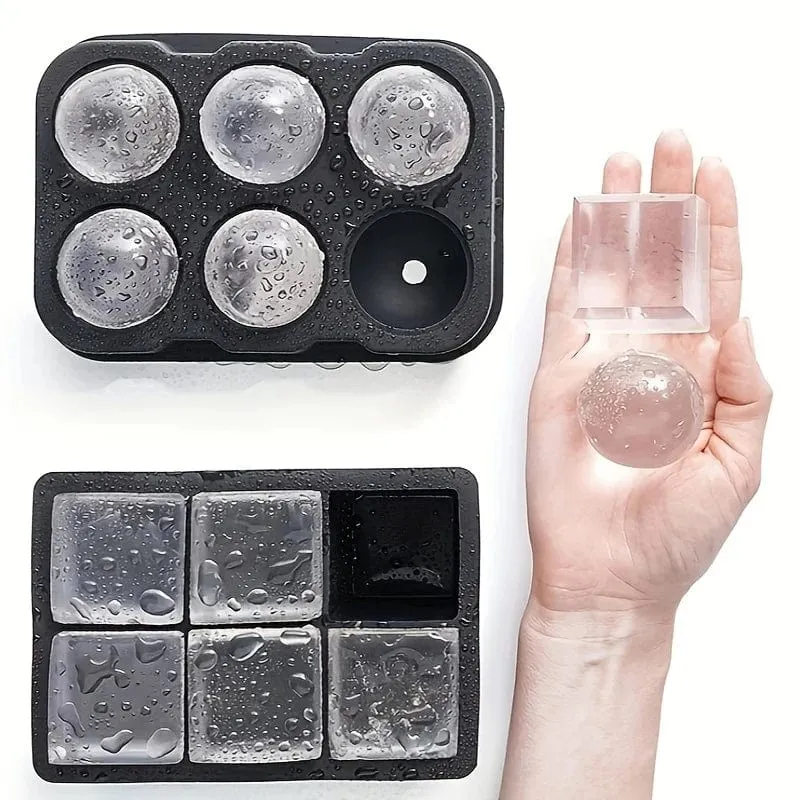 Eiswürfelform in Diamantrosenform, lebensmittelechtes Silikon, quadratisch, rund, Eiswürfelform, hochwertige Form für die Getränkezubereitung in Bars