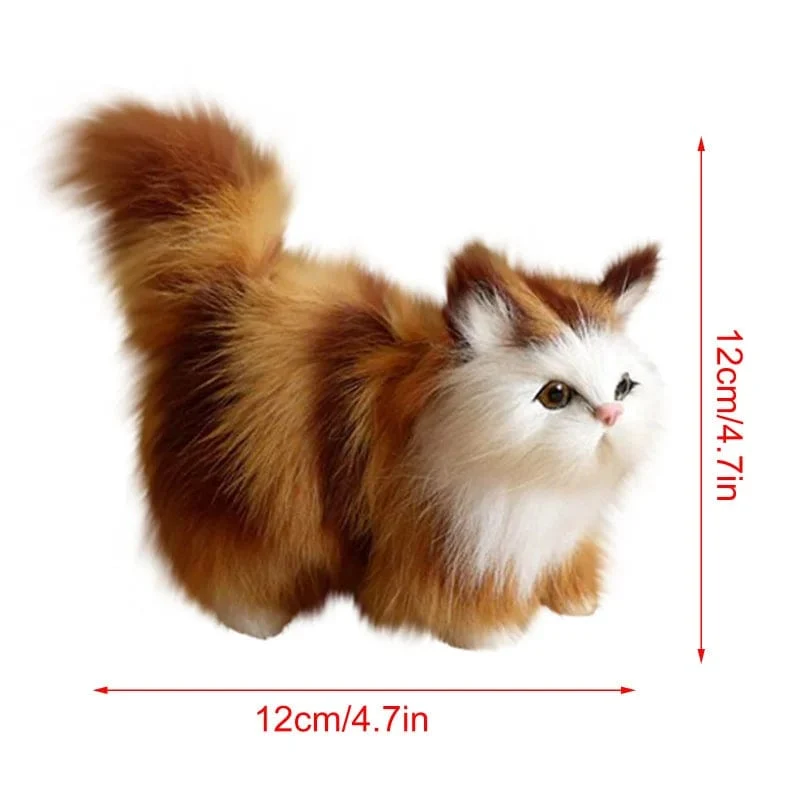 Süße Simulation Katze Plüsch Spielzeug Weiche Angefüllte Kätzchen Modell Gefälschte Katze Realistische Tiere Für Kinder Mädchen Geburtstag Valentinstag Geschenk