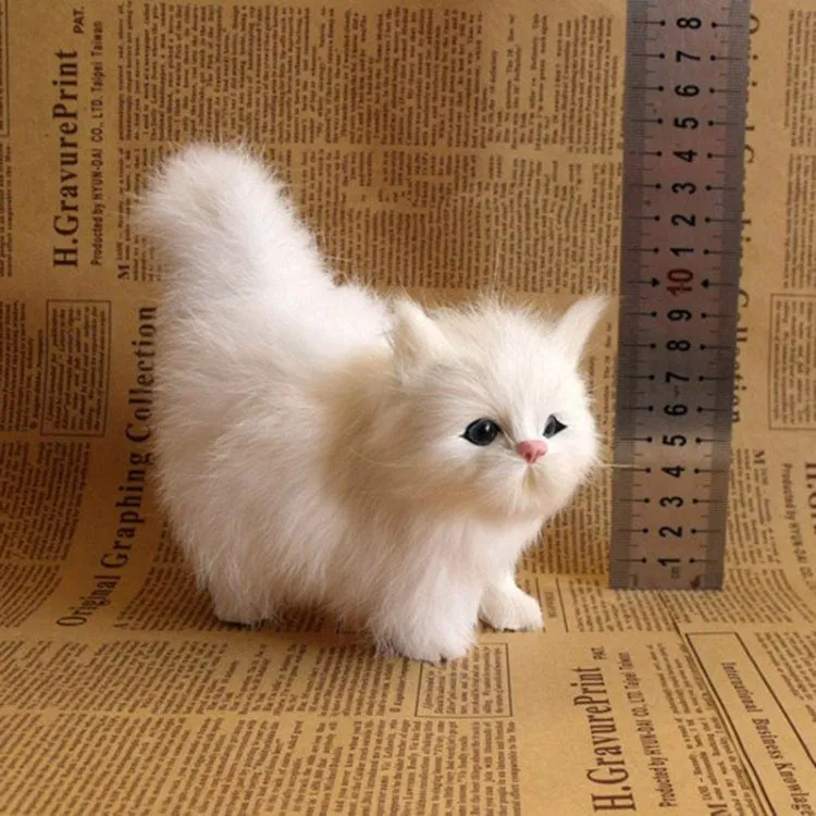 Süße Simulation Katze Plüsch Spielzeug Weiche Angefüllte Kätzchen Modell Gefälschte Katze Realistische Tiere Für Kinder Mädchen Geburtstag Valentinstag Geschenk