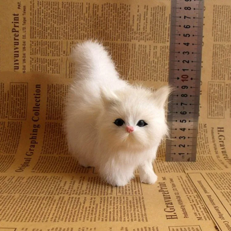 Süße Simulation Katze Plüsch Spielzeug Weiche Angefüllte Kätzchen Modell Gefälschte Katze Realistische Tiere Für Kinder Mädchen Geburtstag Valentinstag Geschenk