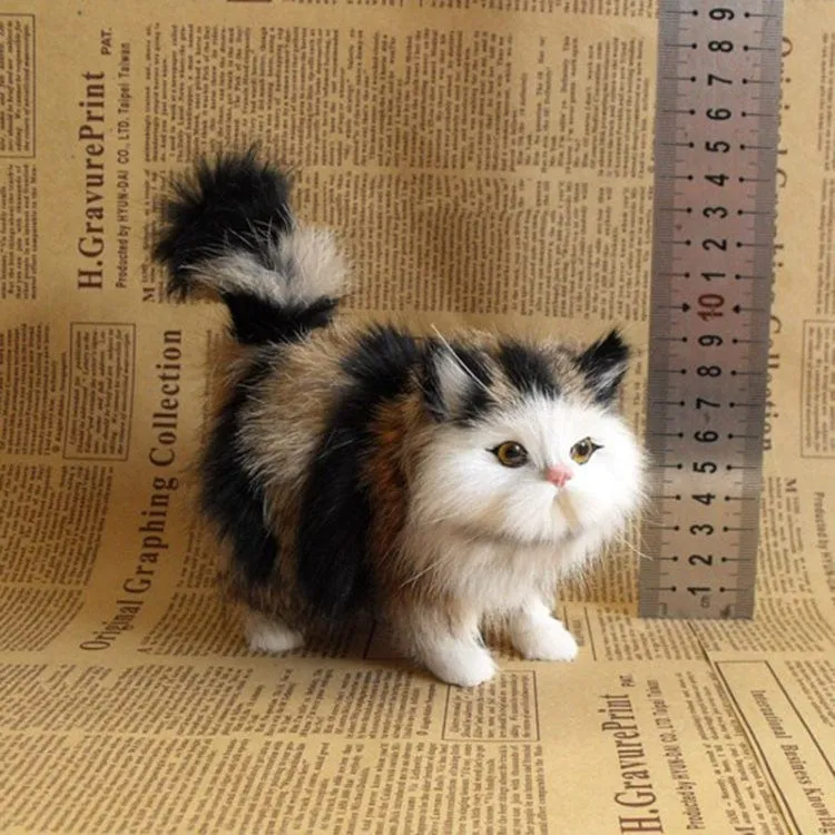 Süße Simulation Katze Plüsch Spielzeug Weiche Angefüllte Kätzchen Modell Gefälschte Katze Realistische Tiere Für Kinder Mädchen Geburtstag Valentinstag Geschenk
