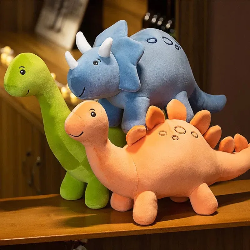Cartoon-Dinosaurier-Plüschtier, bunt, niedlich, Kuscheltiere, Triceratops, Plüschtiere, Kawaii, weiches Kinderspielzeug für Jungen und Mädchen, Heimdekoration