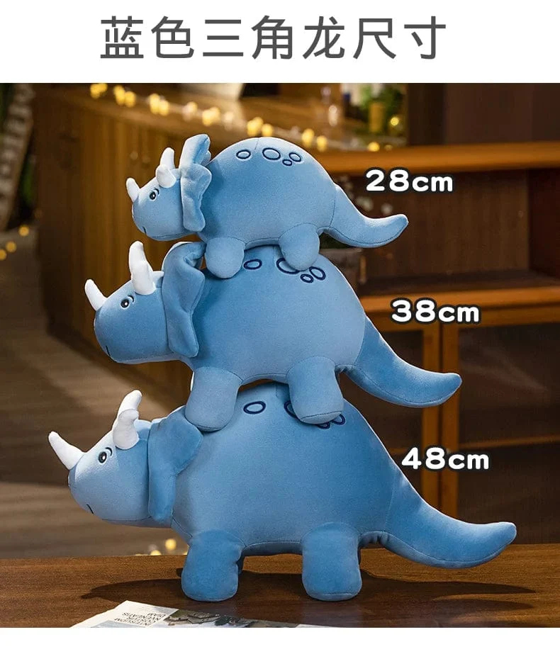 Cartoon-Dinosaurier-Plüschtier, bunt, niedlich, Kuscheltiere, Triceratops, Plüschtiere, Kawaii, weiches Kinderspielzeug für Jungen und Mädchen, Heimdekoration