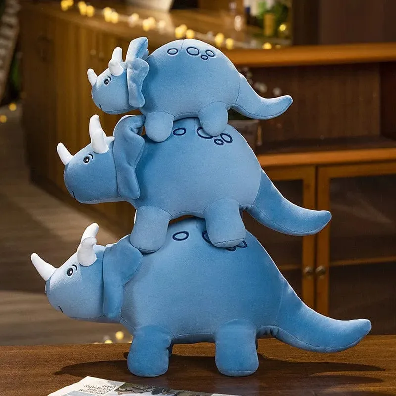 Cartoon-Dinosaurier-Plüschtier, bunt, niedlich, Kuscheltiere, Triceratops, Plüschtiere, Kawaii, weiches Kinderspielzeug für Jungen und Mädchen, Heimdekoration