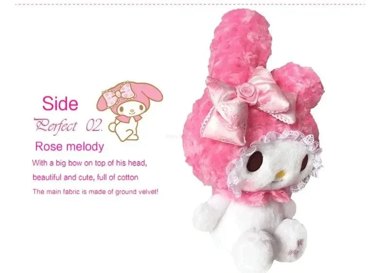 30 cm Sanrio Hello Kitty Kawaii Rose My Melody Cartoon Anime Kuscheltiere Weiche Plüschpuppe Begleiter Spielzeug Kinder Geburtstagsgeschenk