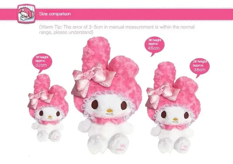 30 cm Sanrio Hello Kitty Kawaii Rose My Melody Cartoon Anime Kuscheltiere Weiche Plüschpuppe Begleiter Spielzeug Kinder Geburtstagsgeschenk