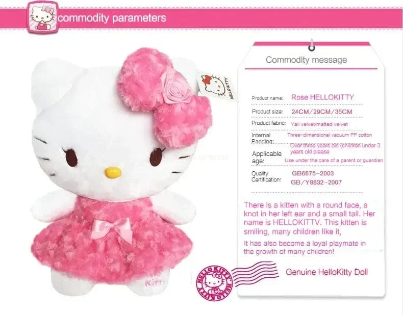 30 cm Sanrio Hello Kitty Kawaii Rose My Melody Cartoon Anime Kuscheltiere Weiche Plüschpuppe Begleiter Spielzeug Kinder Geburtstagsgeschenk