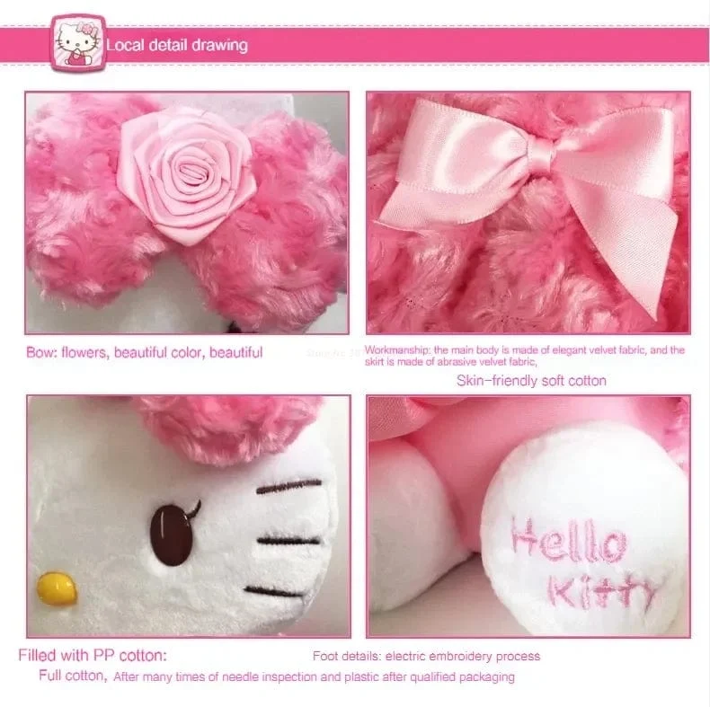 30 cm Sanrio Hello Kitty Kawaii Rose My Melody Cartoon Anime Kuscheltiere Weiche Plüschpuppe Begleiter Spielzeug Kinder Geburtstagsgeschenk