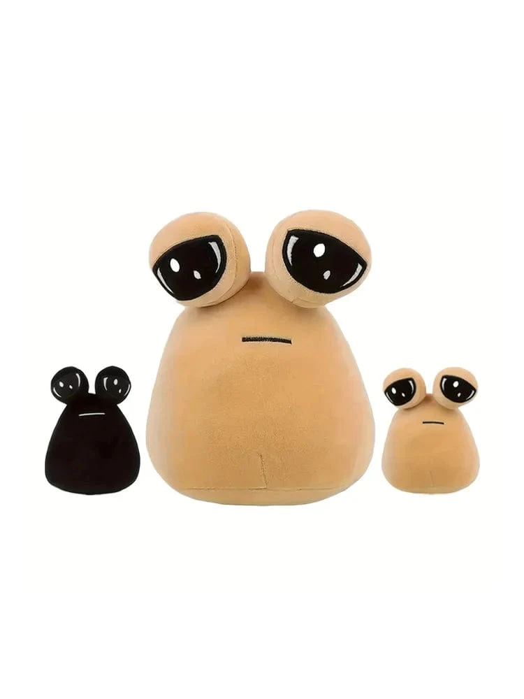 3 stücke Anime Spiel Mein Haustier Alien Pou Kawaii Cartoon Plüsch Spielzeug Pou Plushie Kinder Geburtstag Weihnachten Geschenke