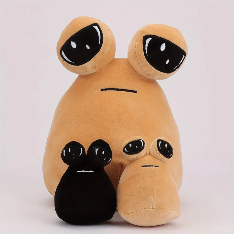 3 stücke Anime Spiel Mein Haustier Alien Pou Kawaii Cartoon Plüsch Spielzeug Pou Plushie Kinder Geburtstag Weihnachten Geschenke