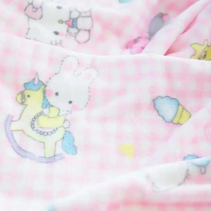 Cartoon Hello Kitty Plüschdecke Anime Flanell Kissenbezug Kawaii Sanrio Zimmerdekor Nickerchen Klimaanlage QuiltFeines Geschenk für Mädchen