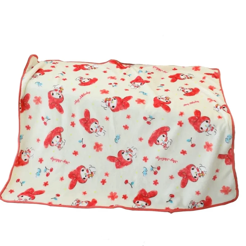 Cartoon Hello Kitty Plüschdecke Anime Flanell Kissenbezug Kawaii Sanrio Zimmerdekor Nickerchen Klimaanlage QuiltFeines Geschenk für Mädchen