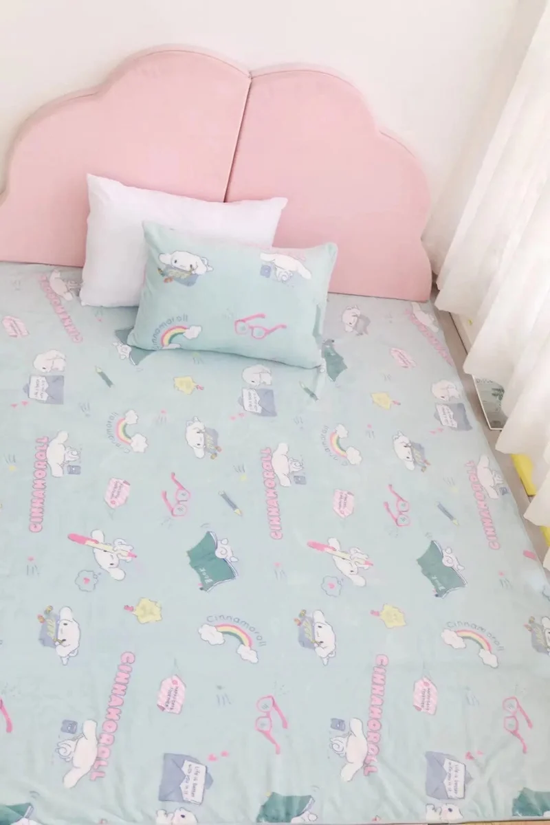 Cartoon Hello Kitty Plüschdecke Anime Flanell Kissenbezug Kawaii Sanrio Zimmerdekor Nickerchen Klimaanlage QuiltFeines Geschenk für Mädchen