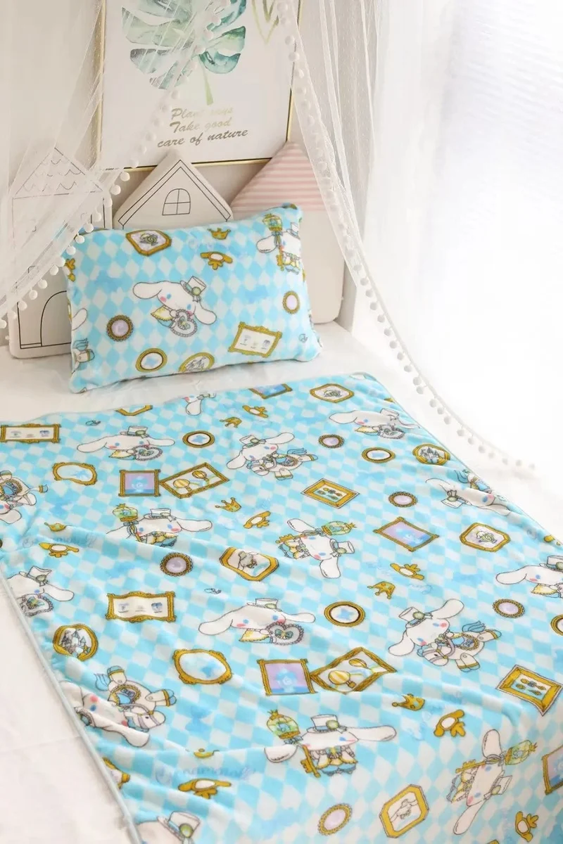 Cartoon Hello Kitty Plüschdecke Anime Flanell Kissenbezug Kawaii Sanrio Zimmerdekor Nickerchen Klimaanlage QuiltFeines Geschenk für Mädchen