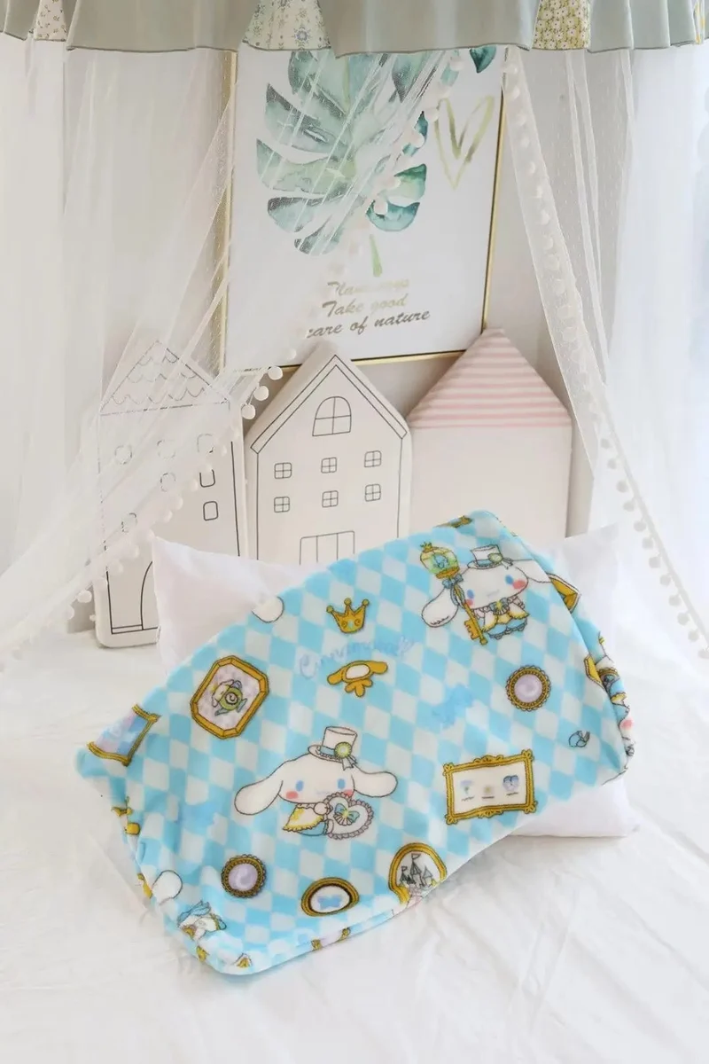 Cartoon Hello Kitty Plüschdecke Anime Flanell Kissenbezug Kawaii Sanrio Zimmerdekor Nickerchen Klimaanlage QuiltFeines Geschenk für Mädchen