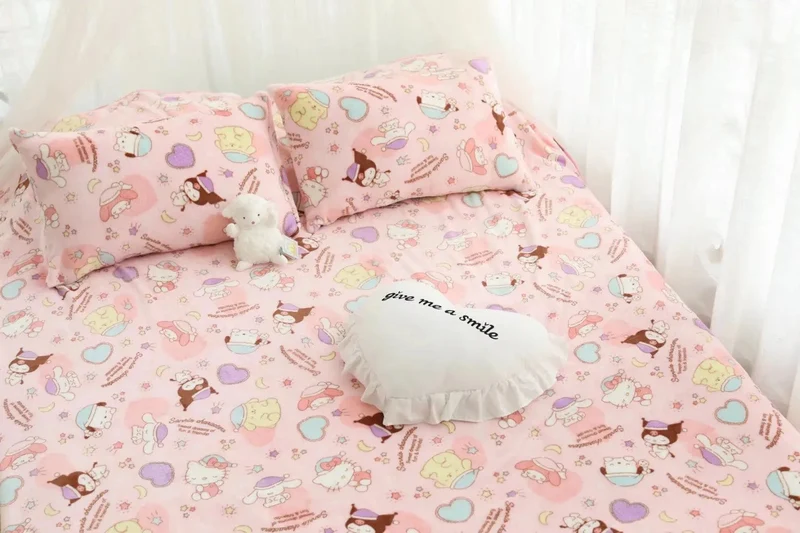 Cartoon Hello Kitty Plüschdecke Anime Flanell Kissenbezug Kawaii Sanrio Zimmerdekor Nickerchen Klimaanlage QuiltFeines Geschenk für Mädchen