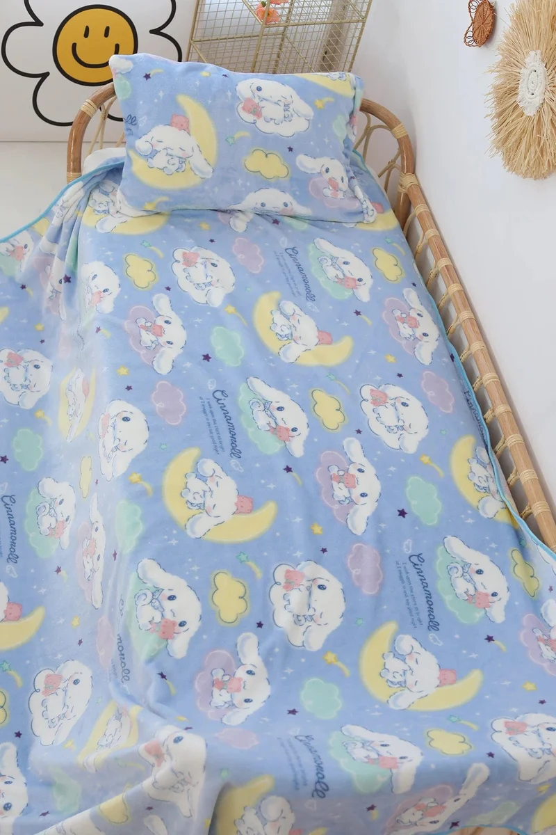 Cartoon Hello Kitty Plüschdecke Anime Flanell Kissenbezug Kawaii Sanrio Zimmerdekor Nickerchen Klimaanlage QuiltFeines Geschenk für Mädchen