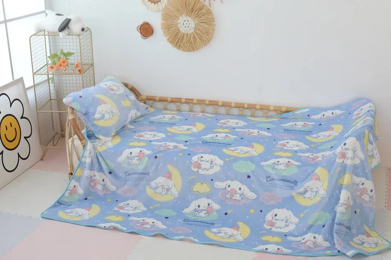 Cartoon Hello Kitty Plüschdecke Anime Flanell Kissenbezug Kawaii Sanrio Zimmerdekor Nickerchen Klimaanlage QuiltFeines Geschenk für Mädchen