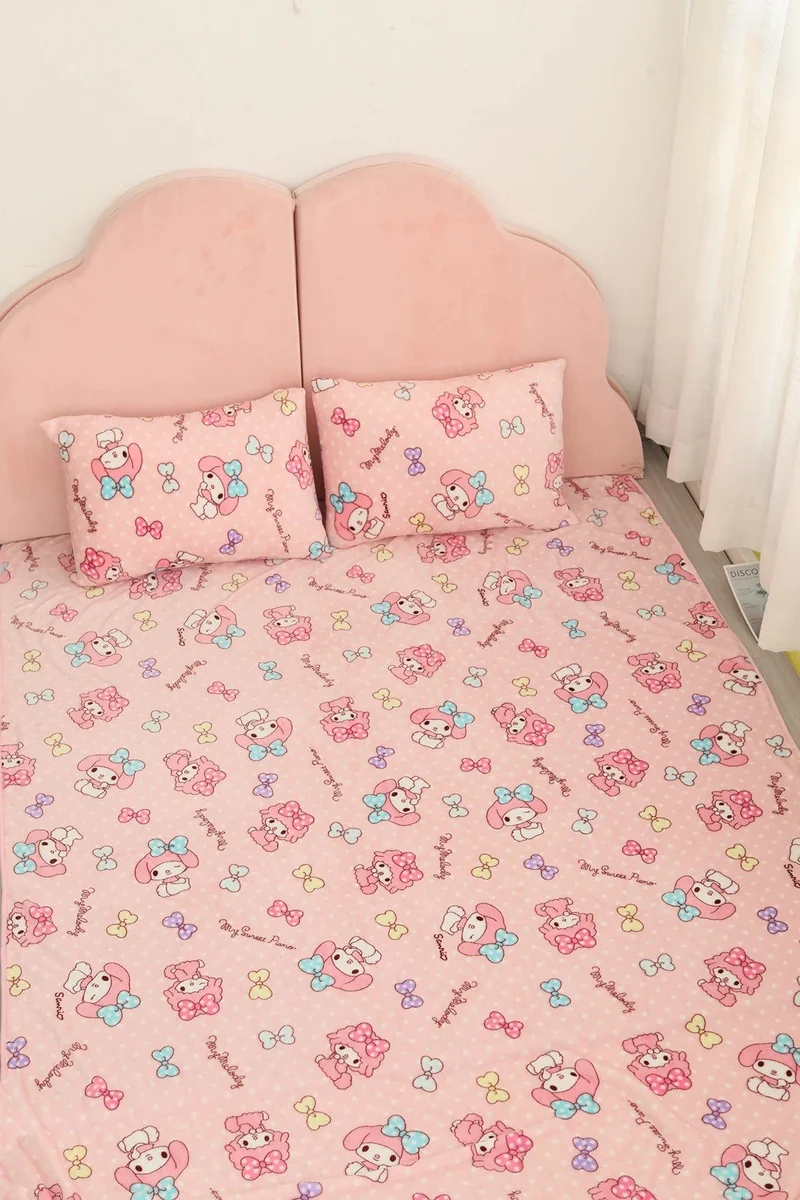 Cartoon Hello Kitty Plüschdecke Anime Flanell Kissenbezug Kawaii Sanrio Zimmerdekor Nickerchen Klimaanlage QuiltFeines Geschenk für Mädchen